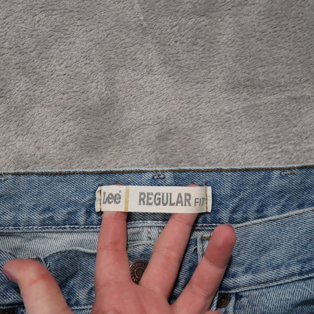 Lee Jeans Mens 36x32 Blue Straight Leg Regular Fit Light Wash Rancher Workwear - Picture 6 of 16